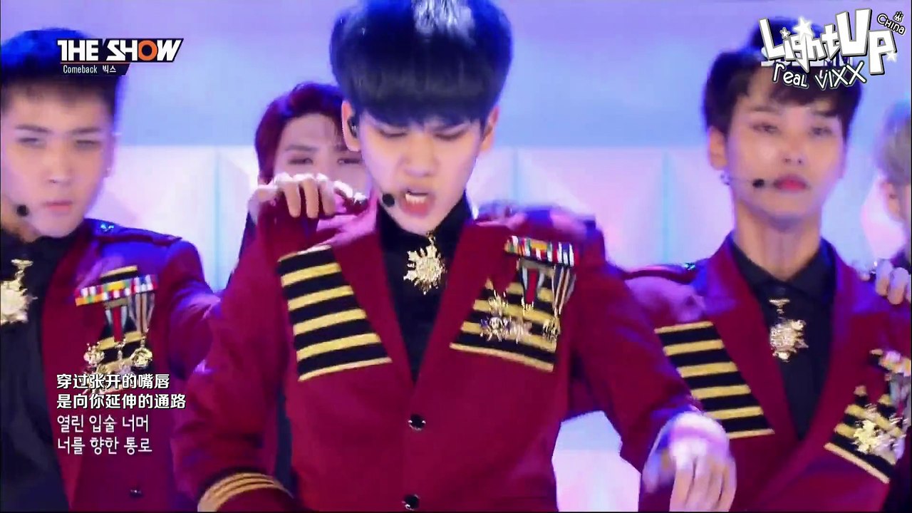 [LightUpCN中字]161101 TheShow VIXX The Closer 回歸舞台應援版 [中韓字幕]
