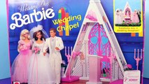 Barbie WEDDING Chapel FROZEN Elsa Anna go to Ariel and Eric Vintage Wedding DisneyCarToys