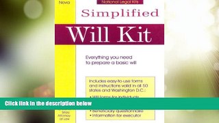 Big Deals  Simplified Will Kit: Prepare Your Own Will Without Using a Lawyer (Simplified Will Kit