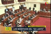 Economista González Izquierdo analiza beneficios del ‘IGV Justo’