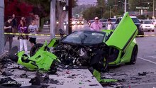 McLaren Green 640S Spider  destroyed in violent crash