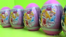 ♥ 5 Disney Princess Surprise Eggs Unboxing (Disney Princess Toys & Candies)