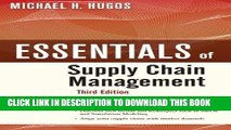 [Ebook] Essentials of Supply Chain Management, Third Edition Download online