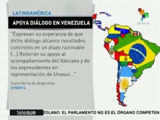 Países de Suramérica saludan diálogo político en Venezuela