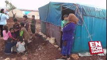 Suriye'nin kuzeyindeki çadır kentleri su bastı
