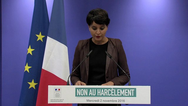 [ARCHIVE] Non au harcèlement : discours de Najat Vallaud-Belkacem - 02 novembre 2016