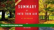 Books to Read  Summary of Into Thin Air: By Jon Krakauer Includes Analysis  Full Ebooks Best Seller