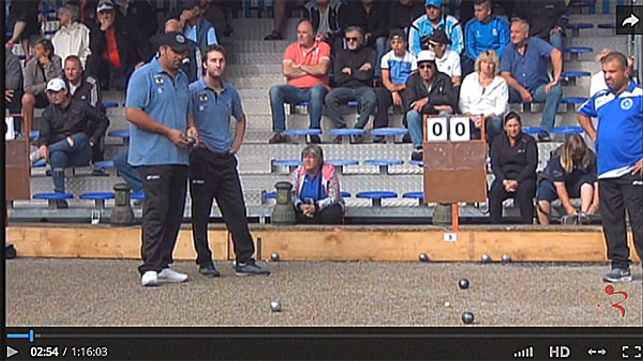 1er Mondial doublettes de Draguignan : Huitième LACROIX vs CORTES