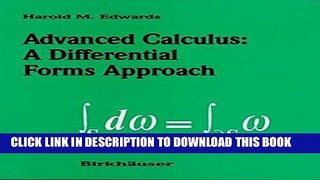 Best Seller Advanced Calculus: A Differential Forms Approach Free Read
