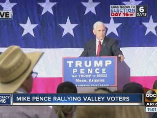 Mike Pence rallying for votes in Mesa