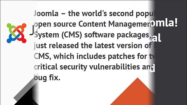 Joomla Joomla! Two Critical Flaws Discovered | CR Risk Advisory