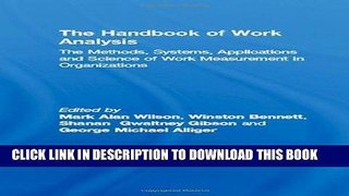 [PDF] The Handbook of Work Analysis: Methods, Systems, Applications and Science of Work