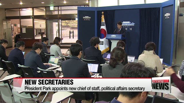 President Park appoints new chief of staff, political affairs secretary