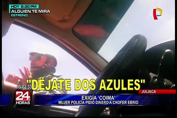 Graban a mujer policía cuando pedía coima en Juliaca