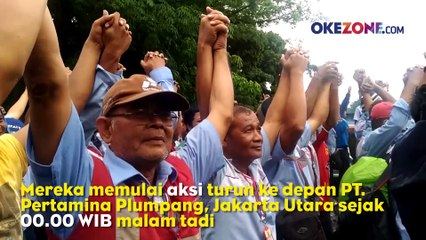 Video herunterladen: Ribuan Awak Mobil Pertamina Tuntut Perubahan Status Kerja