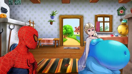 PREGNANT FROZEN ELSA vs SPIDERMAN - BABY TWINS - Funny Superhero Movie :)