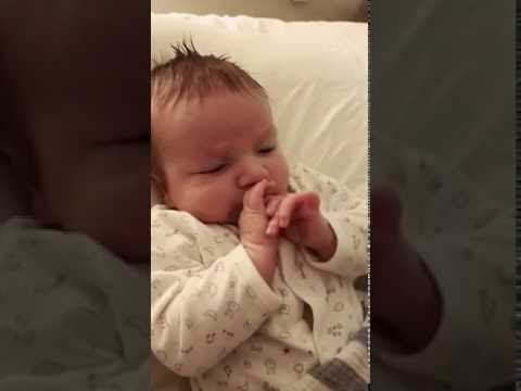Two-Month-Old Baby Says 'Hello'