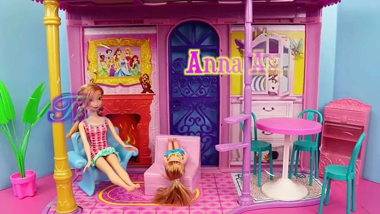 Frozen Anna as THE LITTLE MERMAID Ariel Barbie Parody Disney Princess Dolls Story by DisneyCarToys