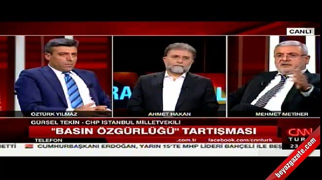 Mehmet Metiner Ahmet Hakan'ı çileden çıkardı