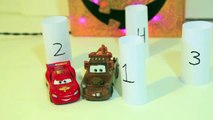Disney Cars Mater Driving Backwards with Play Doh Mirrors Lightning McQueen Halloween Fun Game