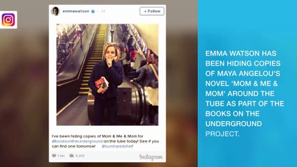 Look out for the surprises Emma Watson hid around the tube