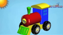 Мультики про машинки для детей от 3 лет развивающие: Конструктор Собираем Поезд паровоз.