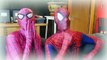 Pink Spidergirl vs Joker Lot of Mask w/ Venom, Hulk, Iron Man Superhero in Real Life ft Spiderman