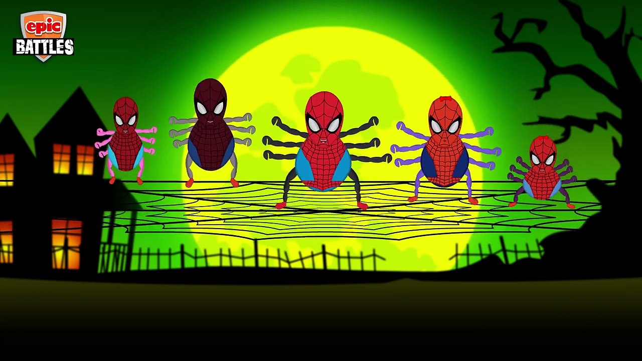 Finger Family Epic Battles Funny Spider vs Bat | Finger Family Rhymes for Children