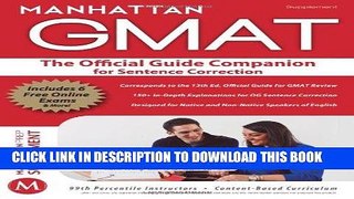[FREE] EBOOK Official Guide Companion for Sentence Correction (Manhattan Gmat) BEST COLLECTION