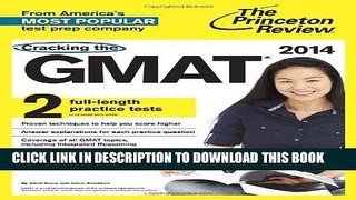 [FREE] EBOOK Cracking the GMAT with 2 Practice Tests, 2014 Edition (Graduate School Test
