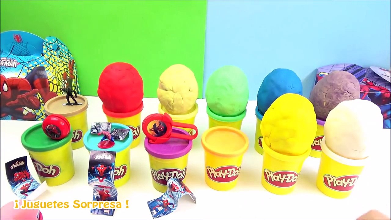 Huevos de Plastilina Play Doh en Español del Hombre Araña Spiderman 3 - Juguetes del Hombre Araña