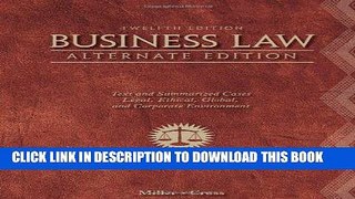 Ebook Business Law, Alternate Edition: Text and Summarized Cases Free Read