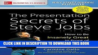 Best Seller The Presentation Secrets of Steve Jobs: How to Be Insanely Great in Front of Any
