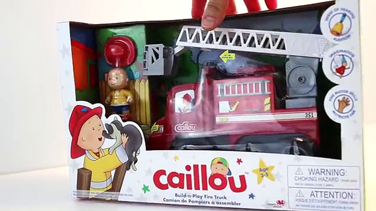 CAILLOU Juego de Camion de Bomberos • Build-n-Play Fire Truck Toy Video Juguetes de Caillou