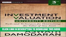 Ebook Investment Valuation: Tools and Techniques for Determining the Value of any Asset,
