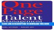 Best Seller One Page Talent Management: Eliminating Complexity, Adding Value Free Read