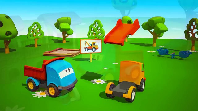 Мультики для малышей про машинки: Грузовичок Лева и Пикап - мультфильм конструктор