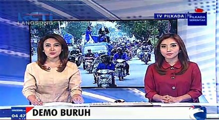 Tuntut Upah, Ratusan Buruh di Medan Berdemo