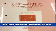 [PDF] SAS and SPSS Program Solutions for use with Applied Linear Statistical Models Full Online