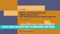 [PDF] The Statistical Mechanics of Financial Markets (Theoretical and Mathematical Physics) [Full