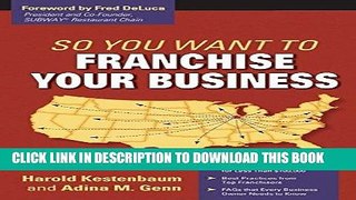 [FREE] EBOOK So You Want To Franchise Your Business? ONLINE COLLECTION