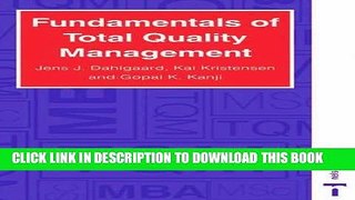Ebook Fundamentals of Total Quality Management Free Download