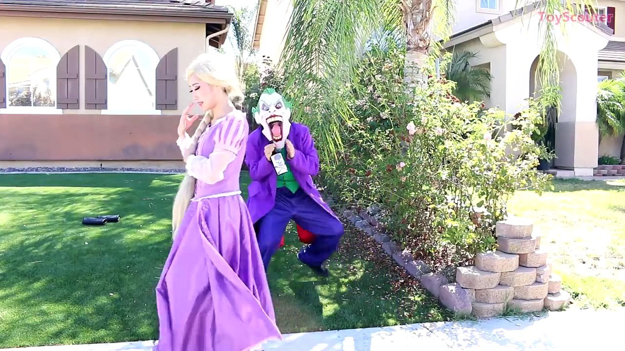 Baby Frozen Elsa vs SHARK! w_ Joker, Venom and Paw Patrol Zuma in Real Life-KDIzyxlxwG4