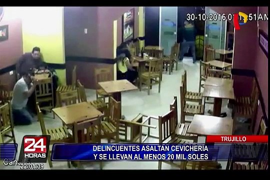 Trujillo: delincuentes asaltan cebichería y se llevan 20 mil soles