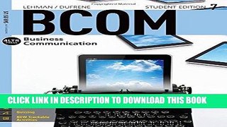 [FREE] EBOOK BCOM7 (with CourseMate, 1 term (6 months) Printed Access Card) (New, Engaging Titles