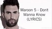 Don't Wanna Know - Maroon 5 (Lyrics)