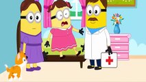 Minions Banana Eyes Hurts Crying - Doctor Injects -Finger Family