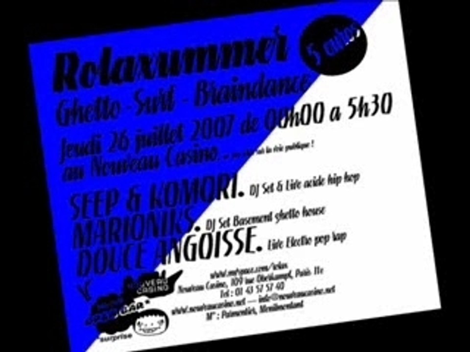 Douce Angoisse Nouveau Casino Juillet 2007