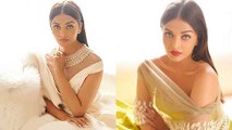 Aishwarya Rai Looks Angel In A Off Shoulder White Dress  Harper's Bazaar November 2016