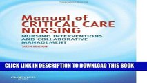 [PDF] Manual of Critical Care Nursing: Nursing Interventions and Collaborative Management Popular